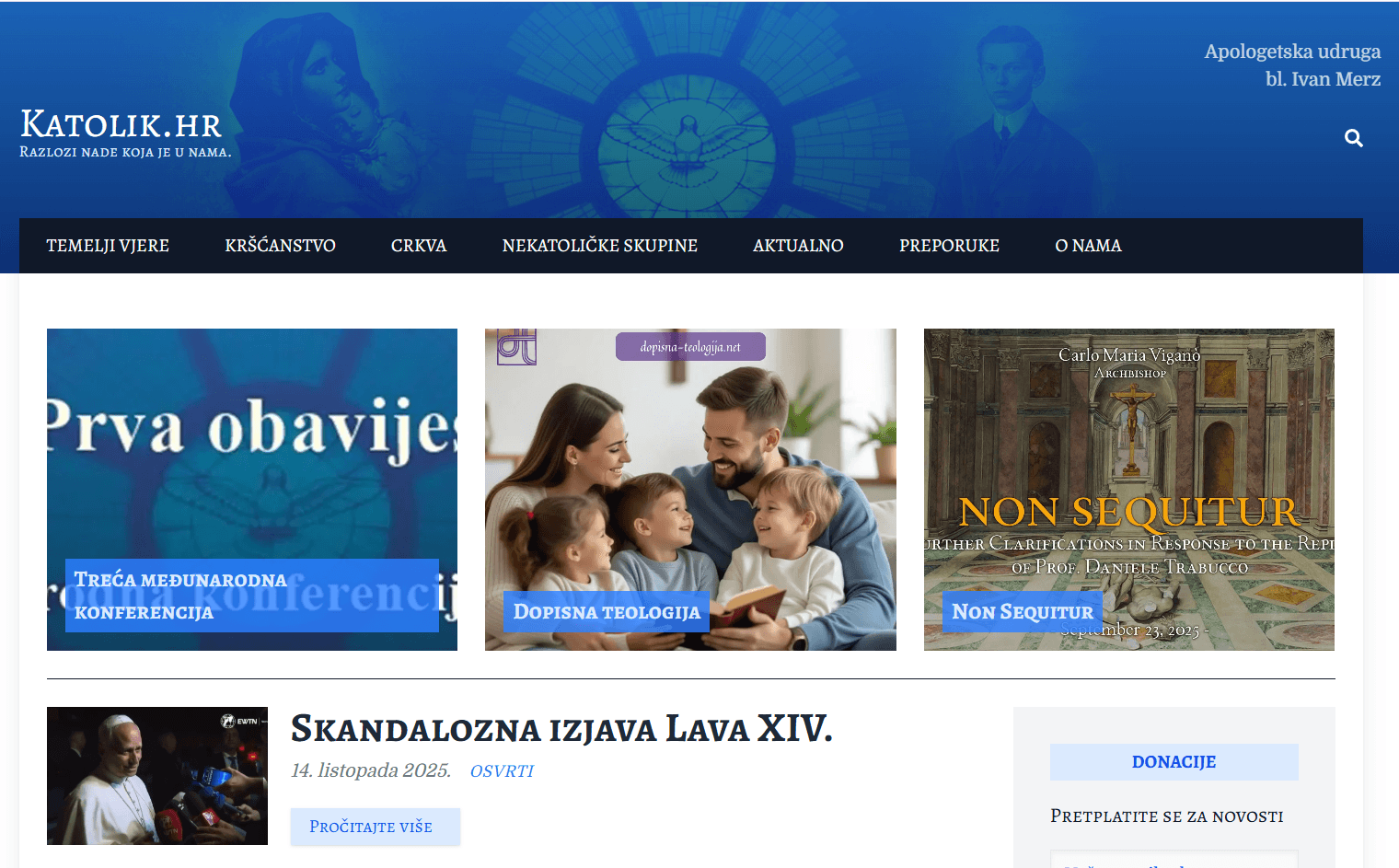 Naslovnica Katolik.hr